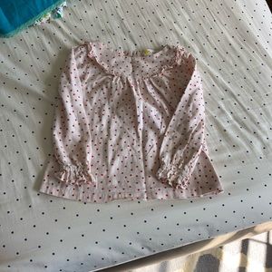 Mini Boden heart ruffle blouse